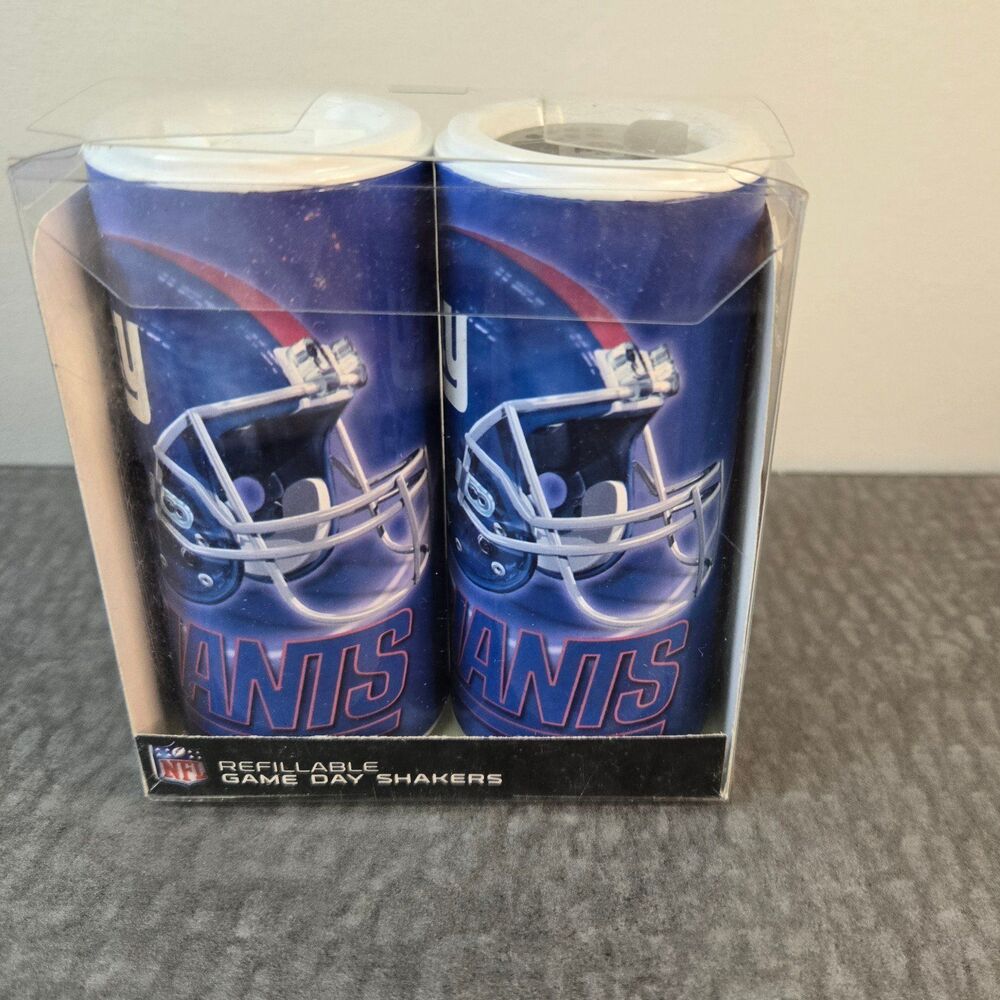 New in Package NFL Giants Refillable S&P Shakers
